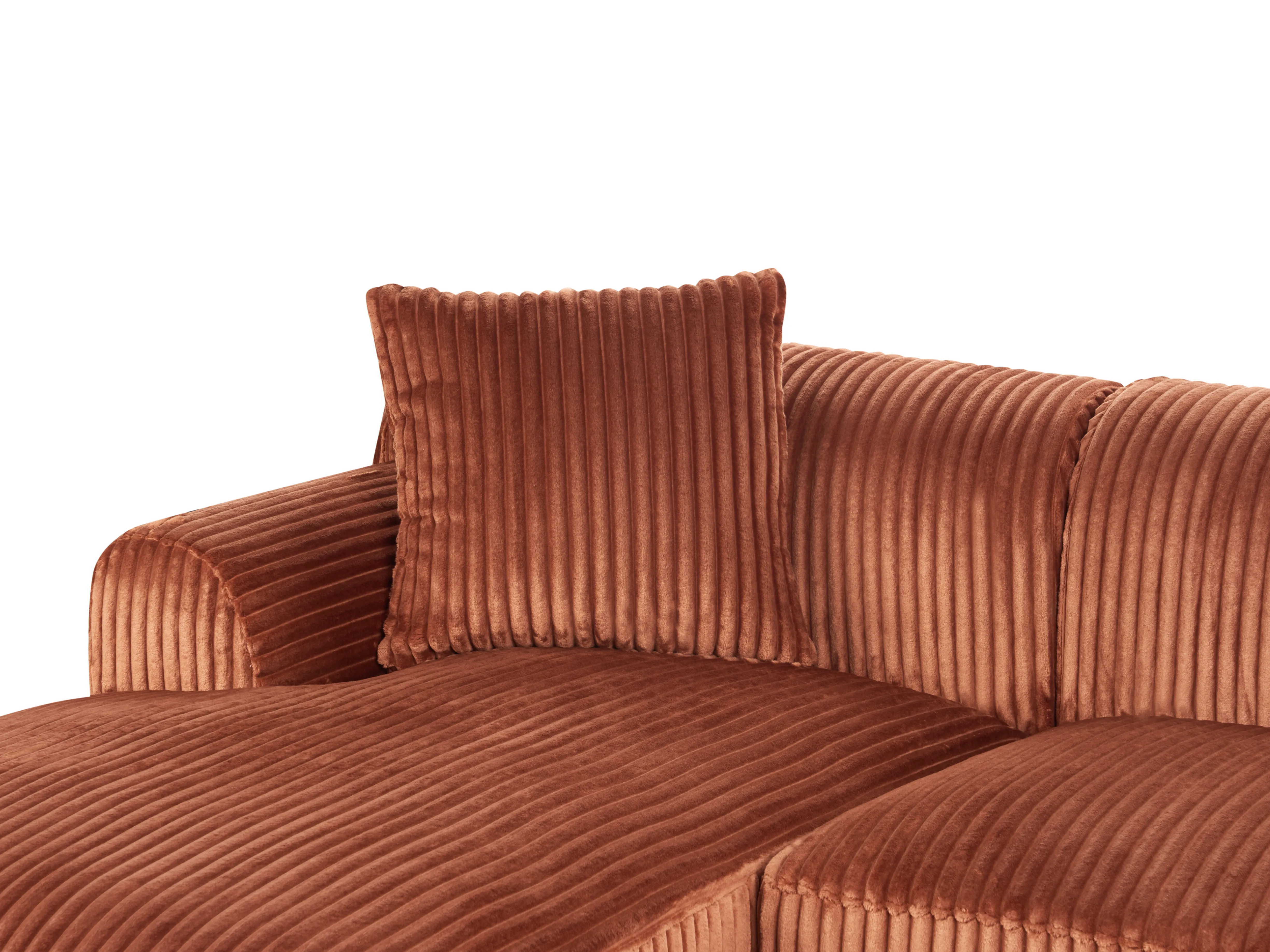 Hoekbank STENUM Corduroy Bruin linkszijdig