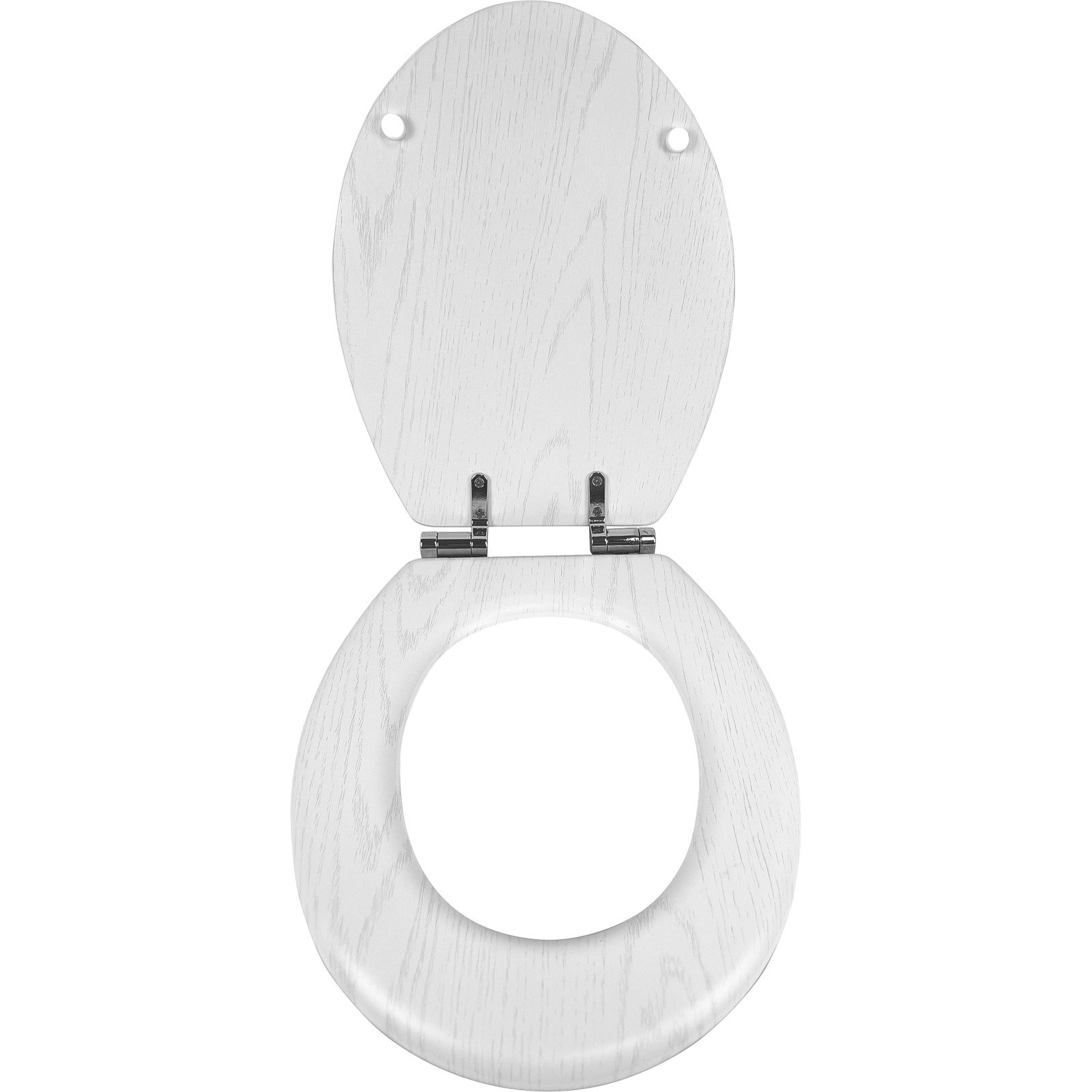 WC-Sitz MDF Holz weiss mit Absenkautomatik