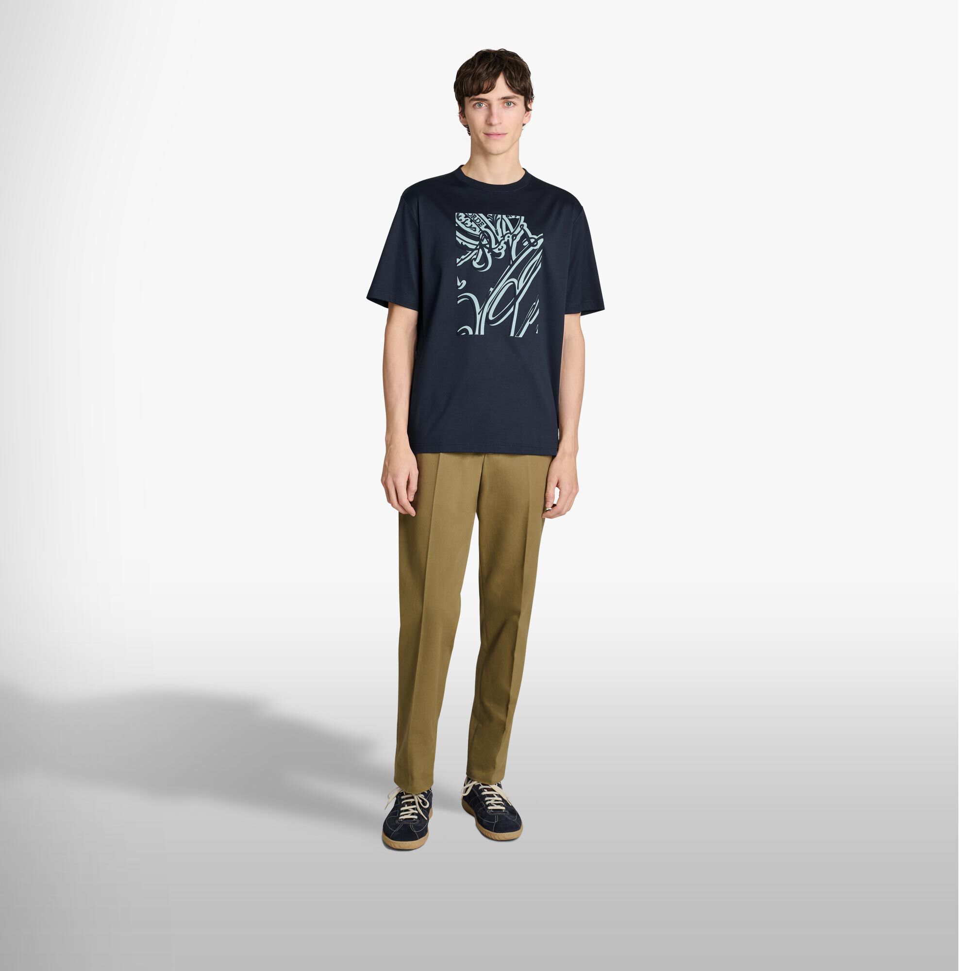 T-Shirt Frame Scritto Avec Effet Suede
