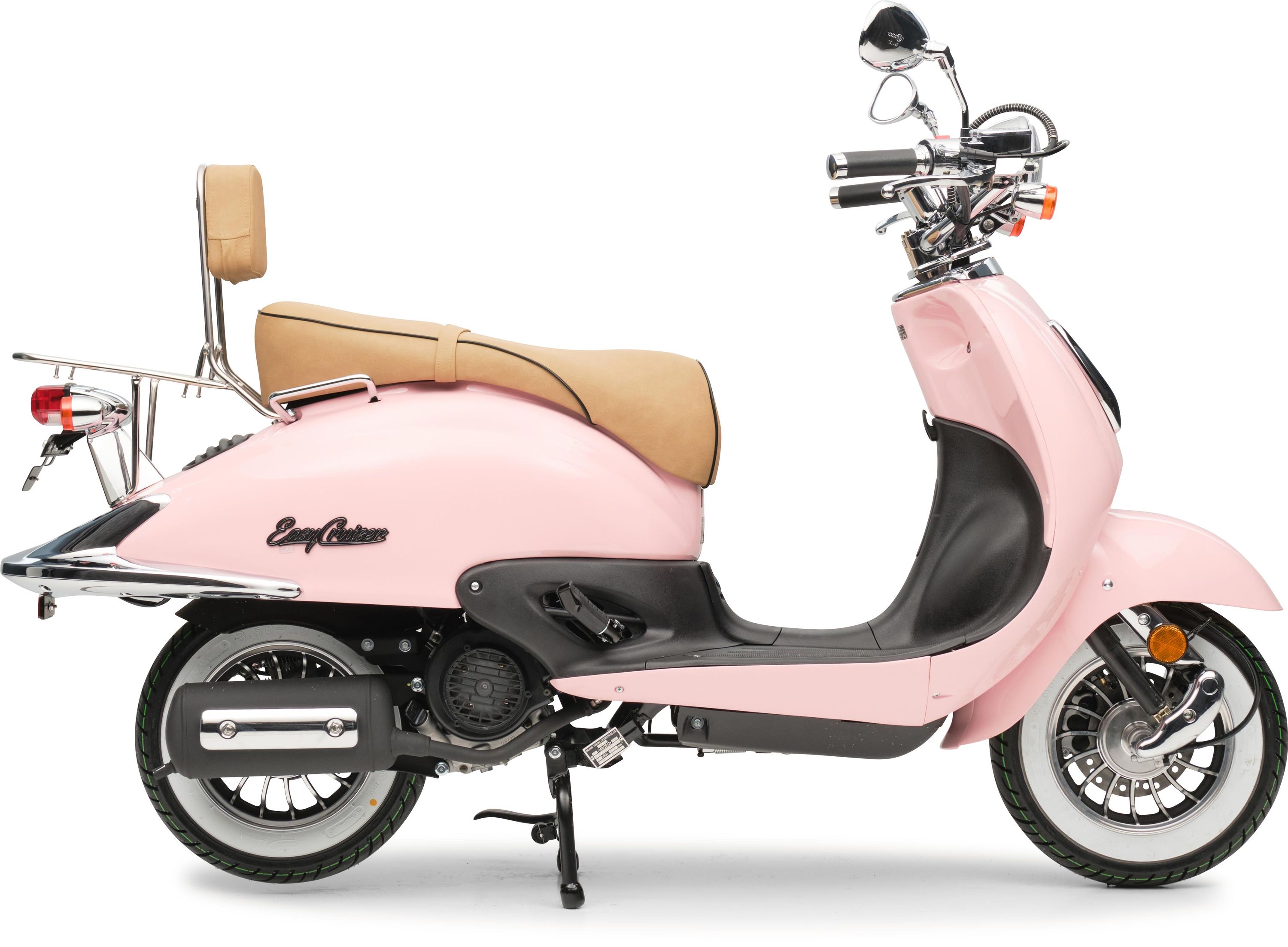 Motorroller Retro EasyCruiser Eco Rosa 50ccm 45 kmh Moped Scooter