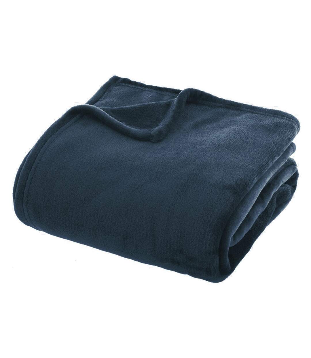 Grand Plaid en flanelle uni - 230x180 - Bleu