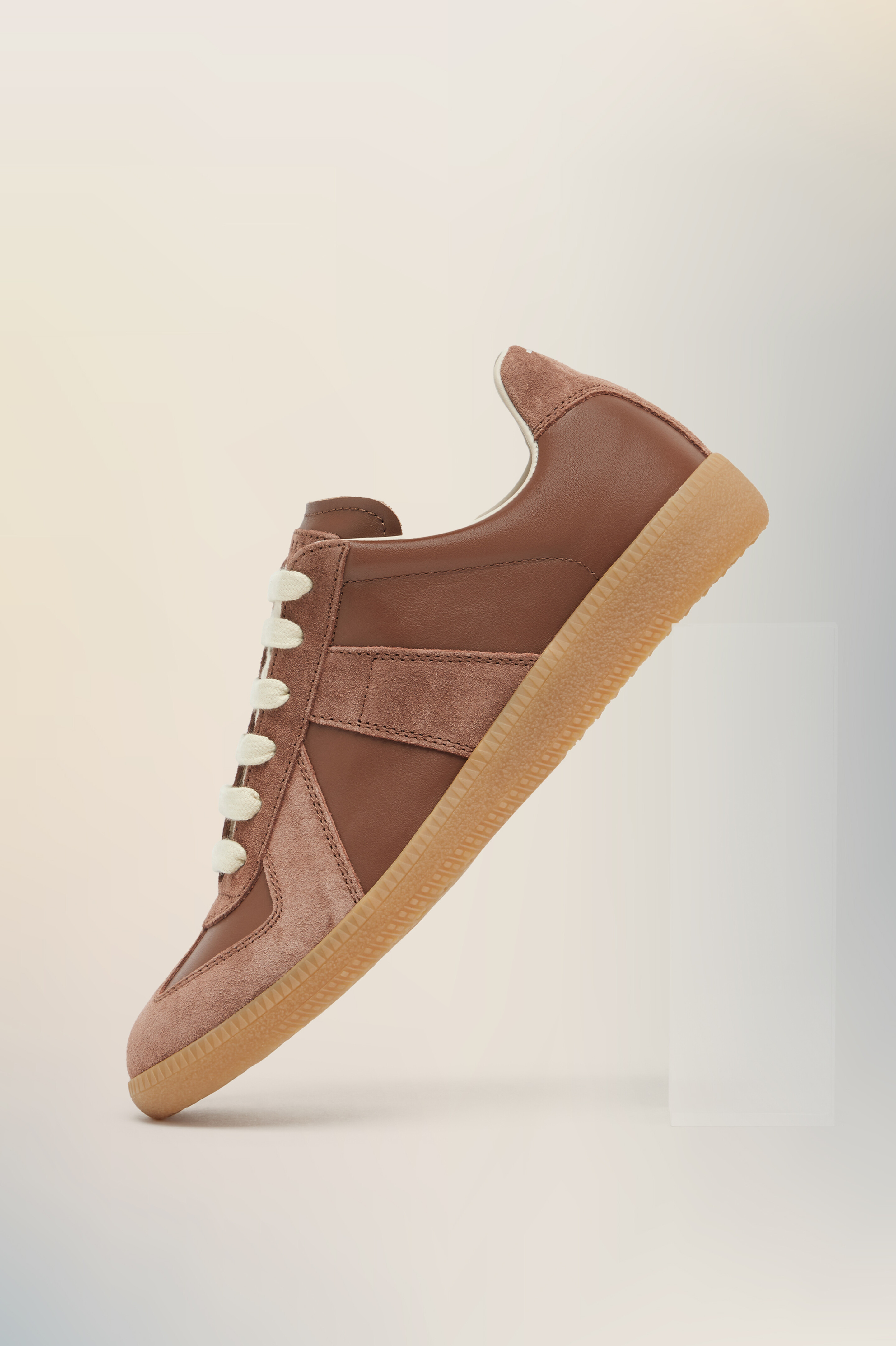Sneakers Replica marron en cuir pour homme Marron