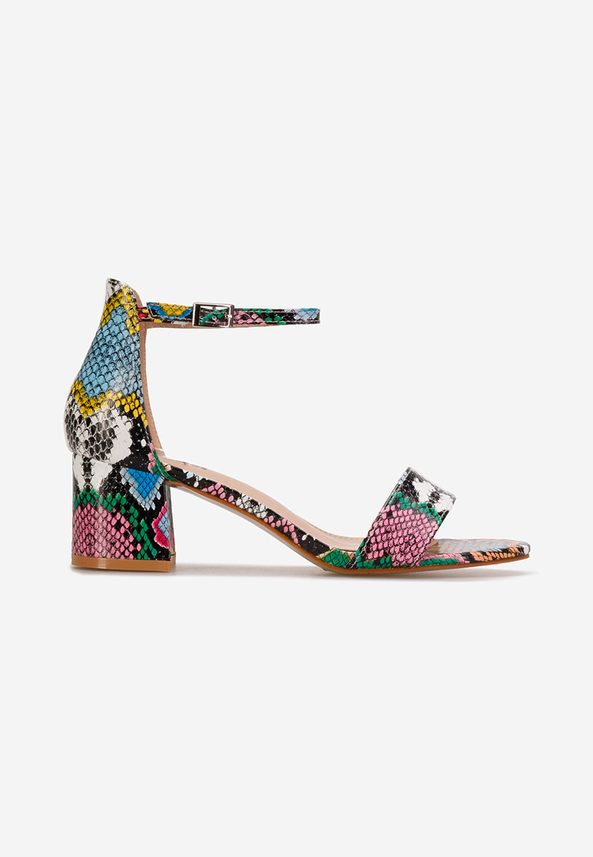 Sandales à talon moyen multicolores Nomeria