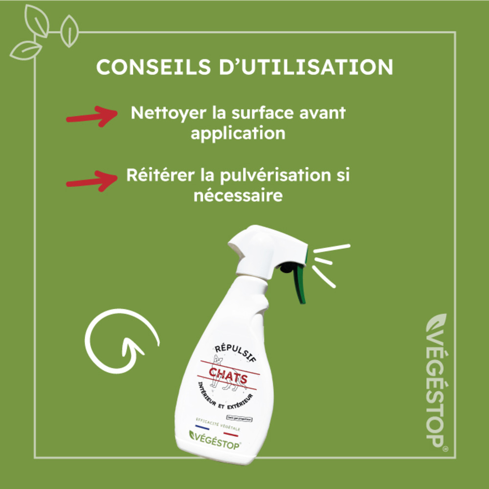 Répulsif Chats - Spécial intérieur & extérieur - 500 ml