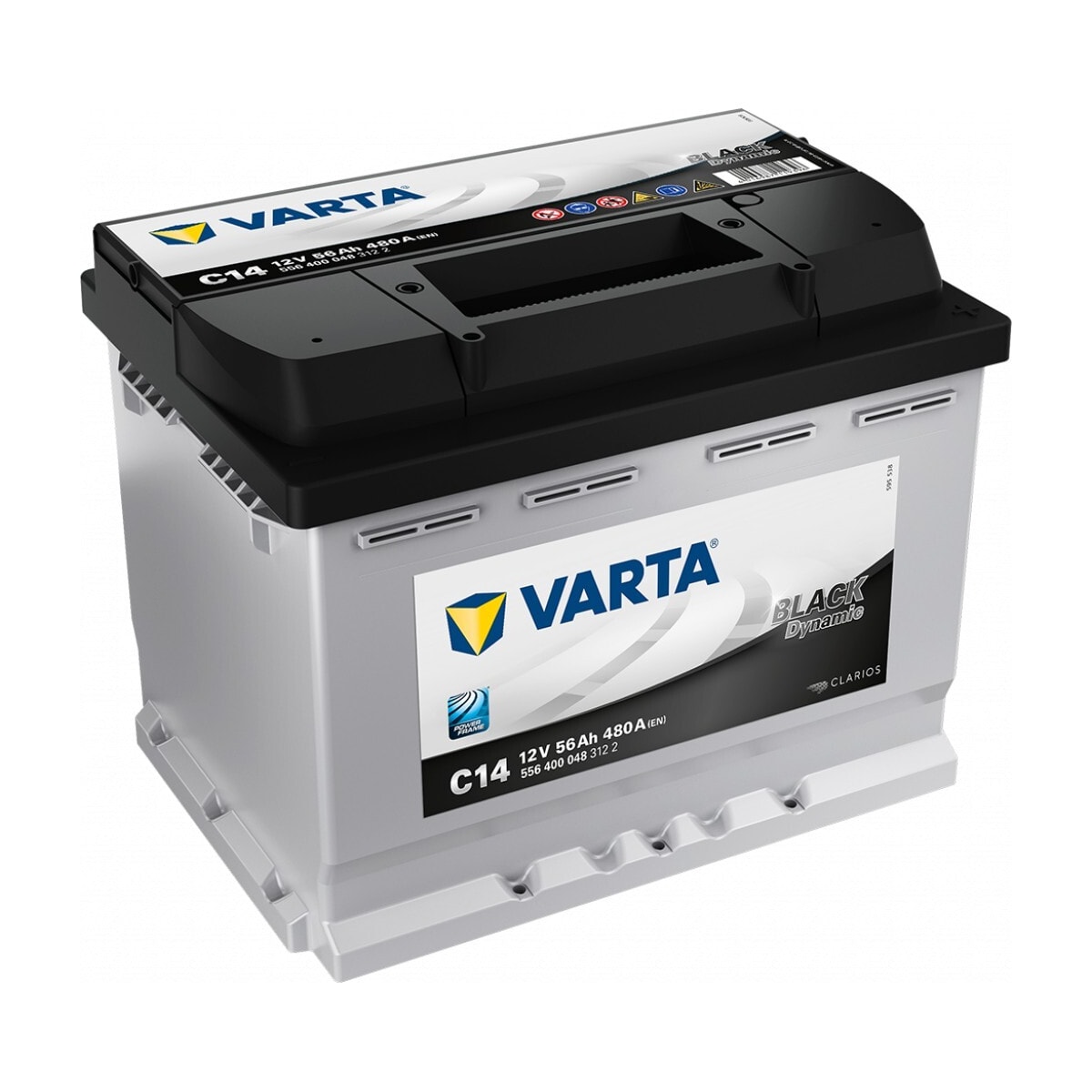 VARTA Black Dynamic Batteri 12V 56AH 480CCA (242x175x190/190mm) +høyre C14