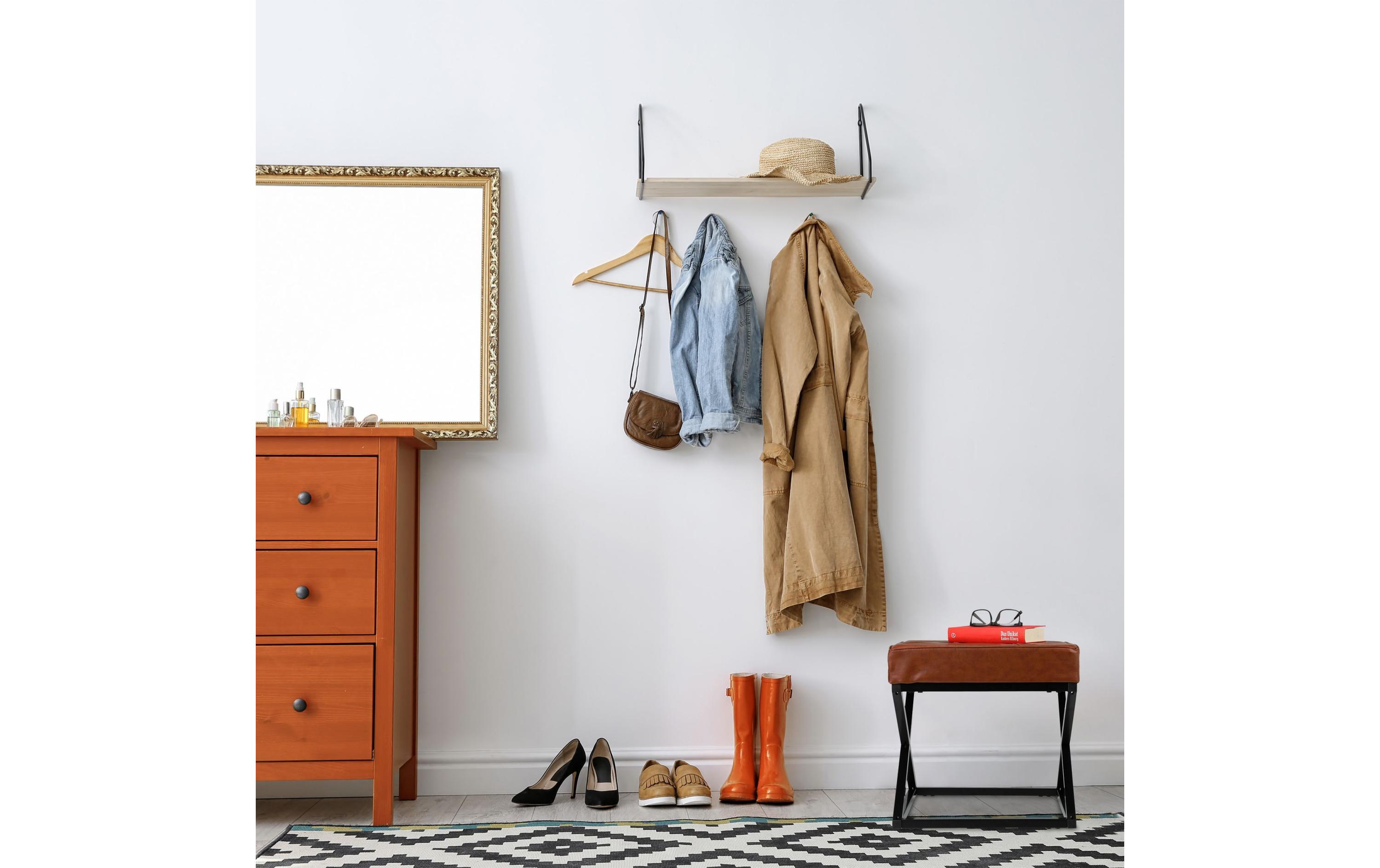 Hocker mit Kunstleder Braun/SchwarzSitzhocker mit Kunstleder