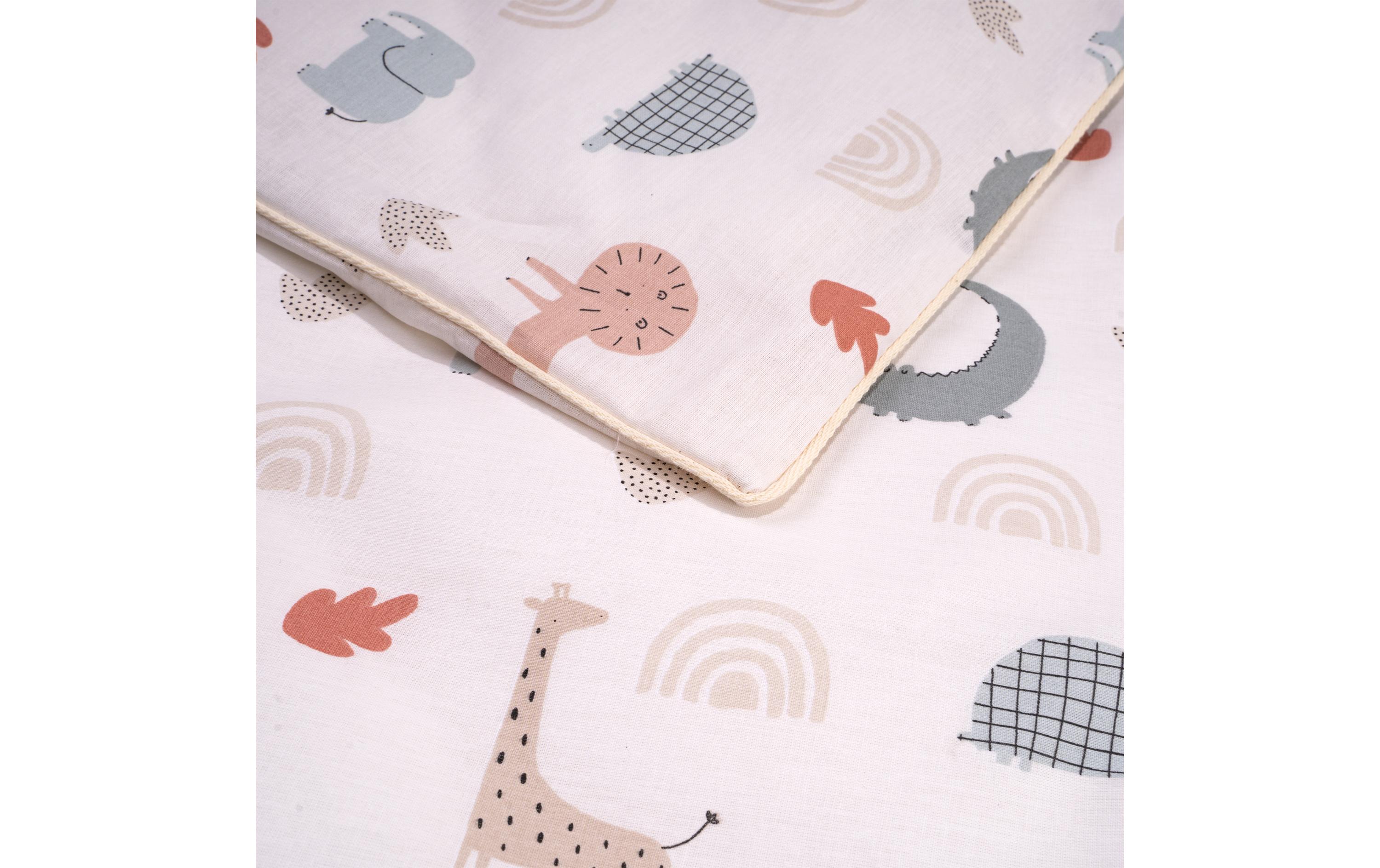 Kinderbettwäsche Organic Wild Friends 40 x 60 / 100 x 135 cmBettwäsche-Set mit Wildtier-Motiven
