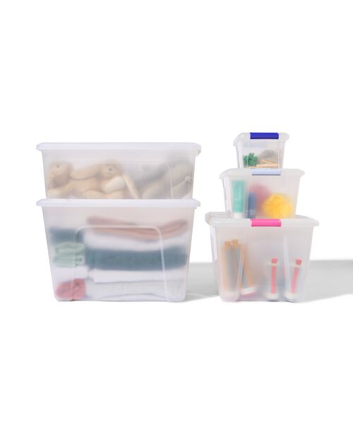 boîte de rangement avec couvercle 60L Tokyo transparent 58x39.5x36.5