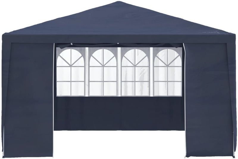 Partytent - Blauw - Polyethyleen - Roestbestendig Staal