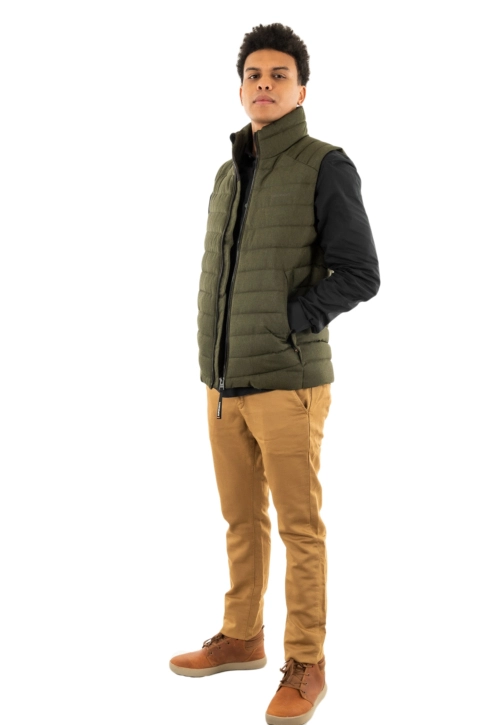 Doudounes superdry tweed fuji 1ls army khaki green marl