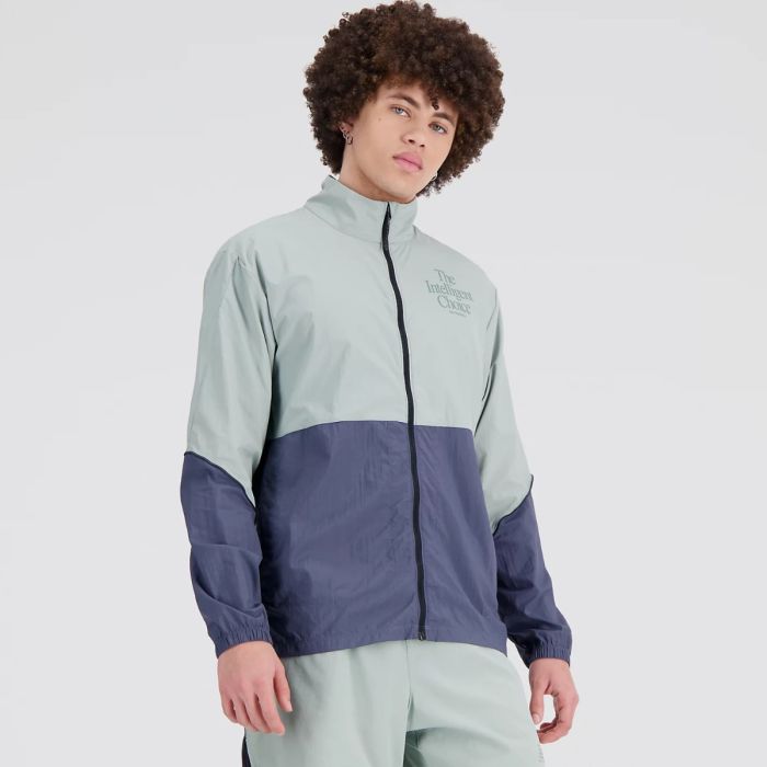New Balance Herre Jakker Graphic Impact Run Packable Jacket Grøn