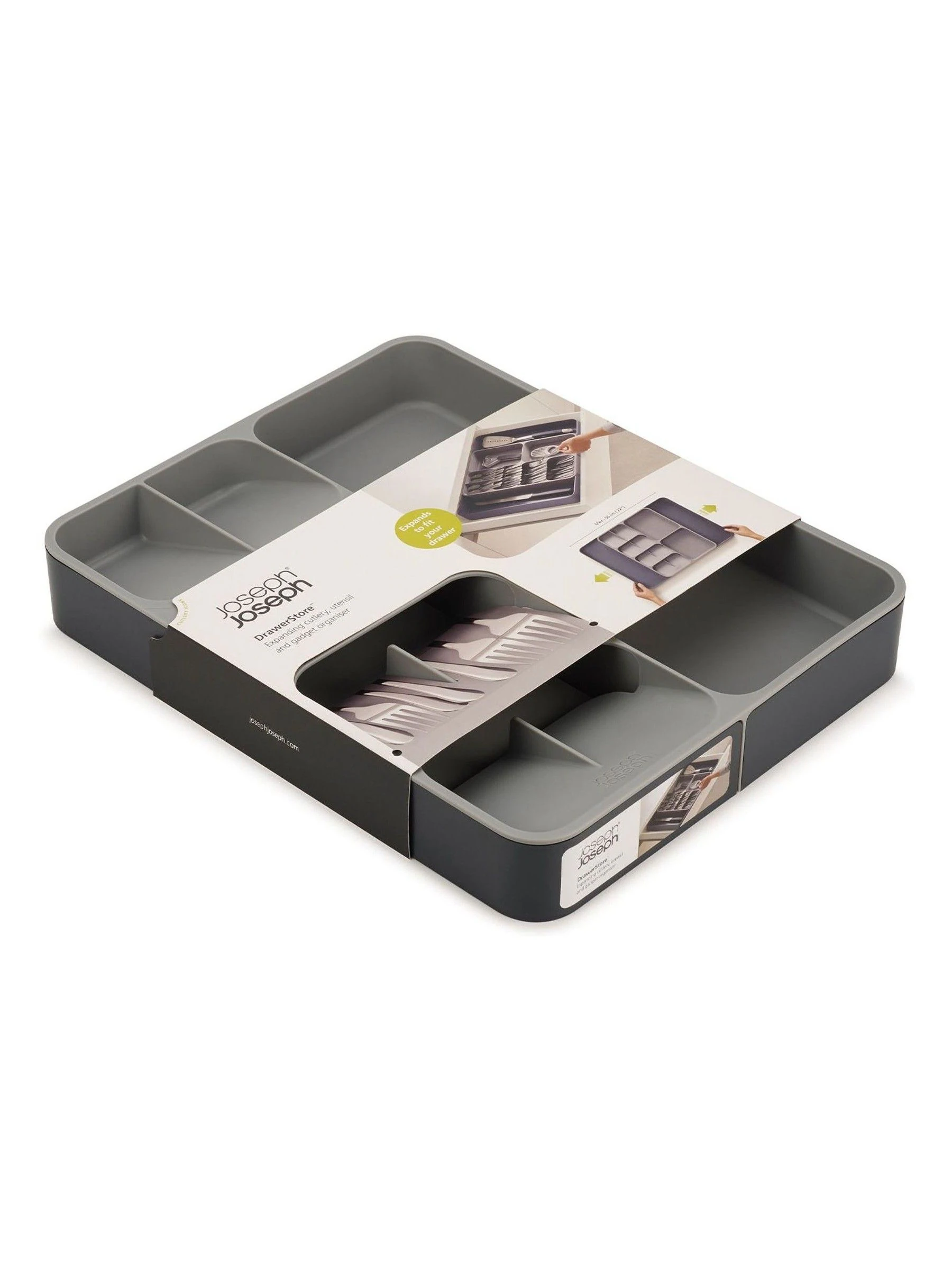 Joseph Joseph grijze Drawer Store uitschuifbare bestekbak