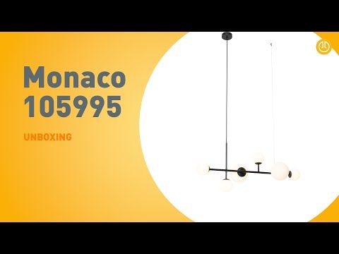 Moderne hanglamp zwart met mat glas 6-lichts - Monaco