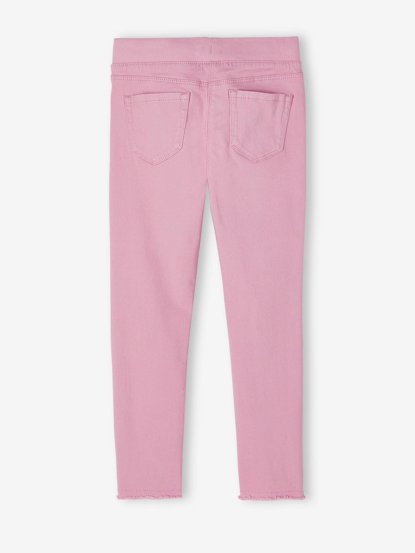 Calças legging coloridas para meninas, cor marrom claro lisa