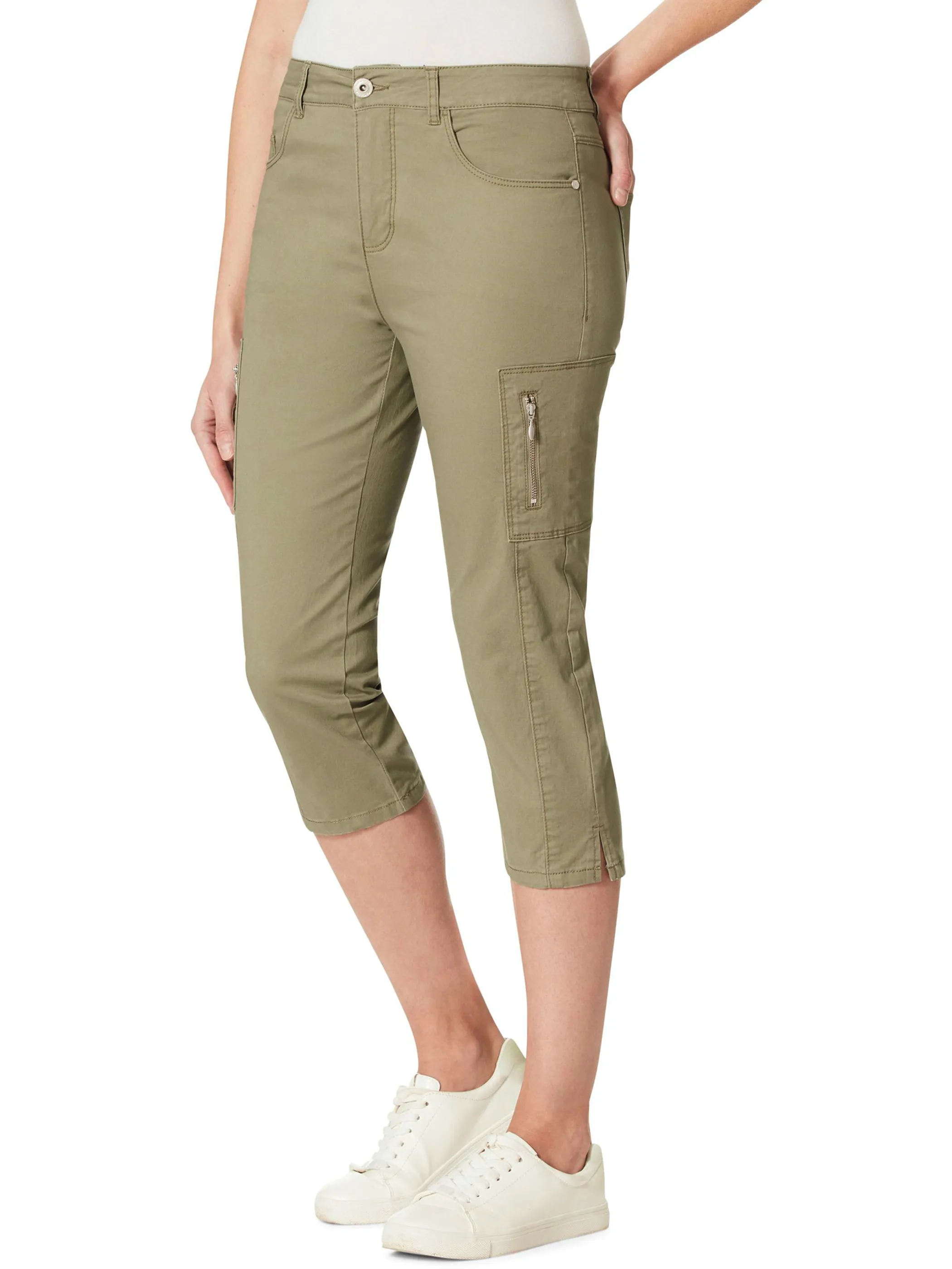 Damen Capri 5-Pocket Slim Fit