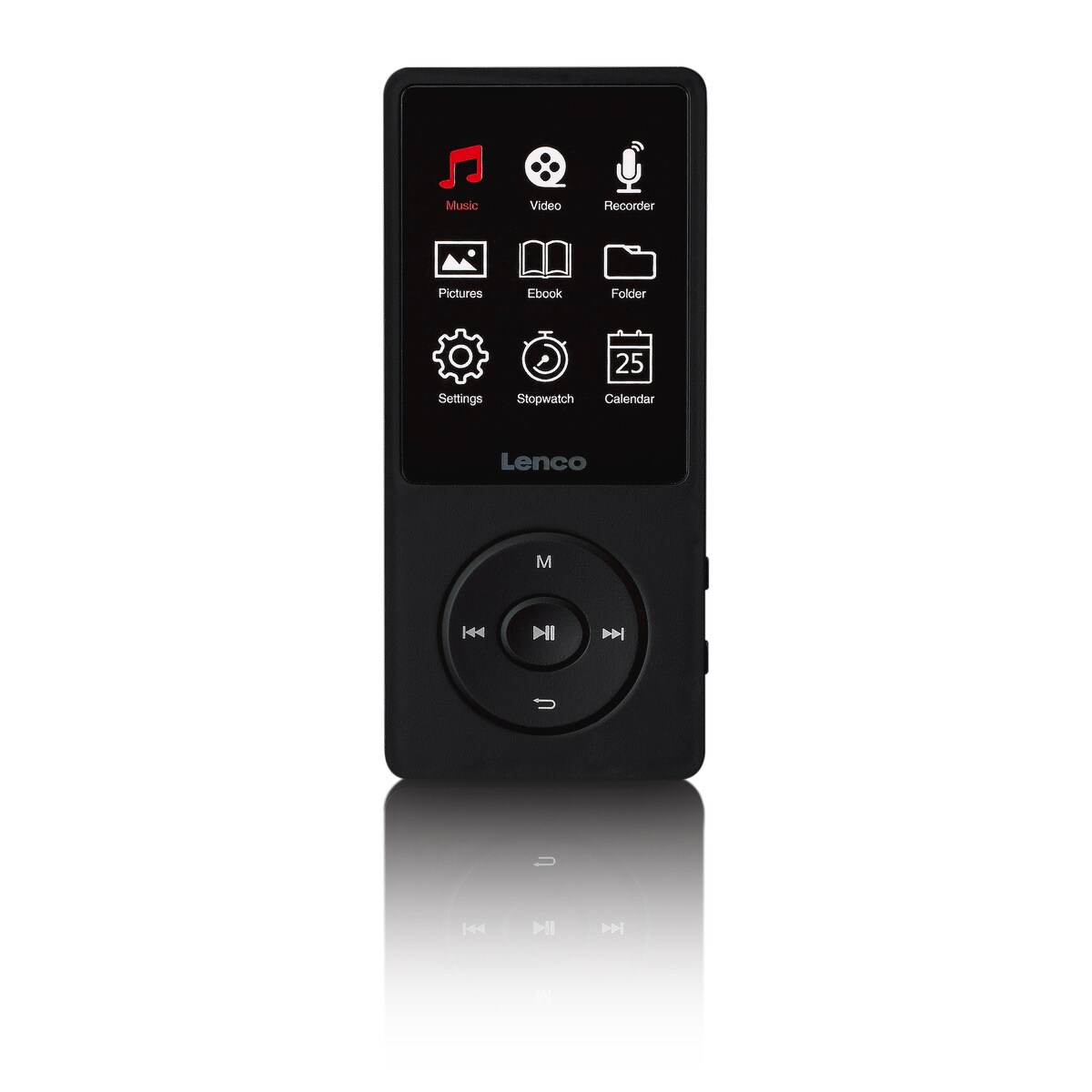 LENCO Xemio-669BK MP4-Player mit großem Display Akku 8GB grau