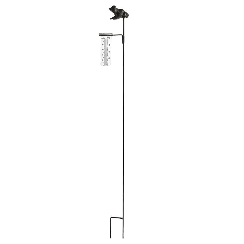 Pluviomètre jardin grenouille 71x8x10cm
