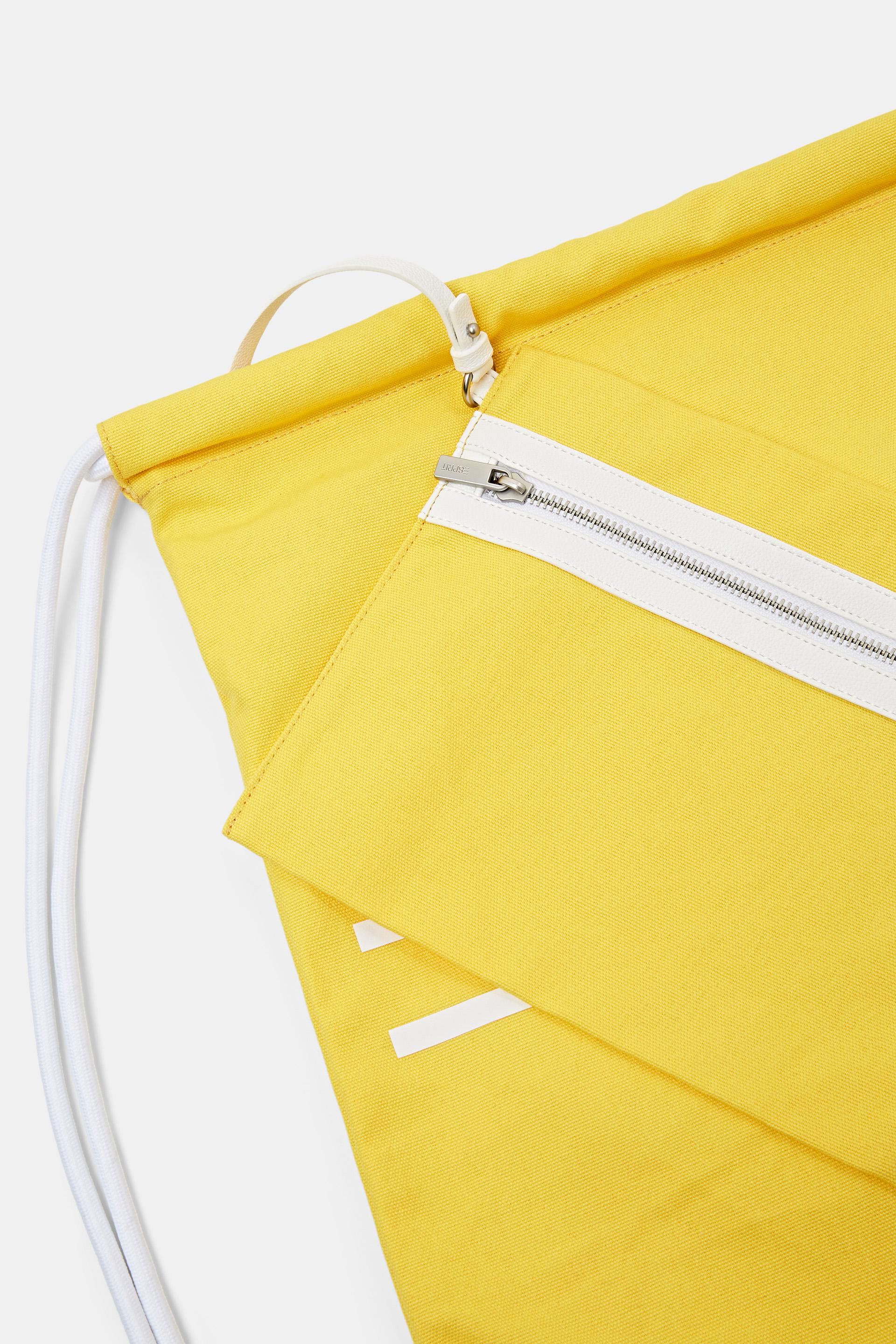 Sac à dos en toile de coton à cordon coulissant animé du logo