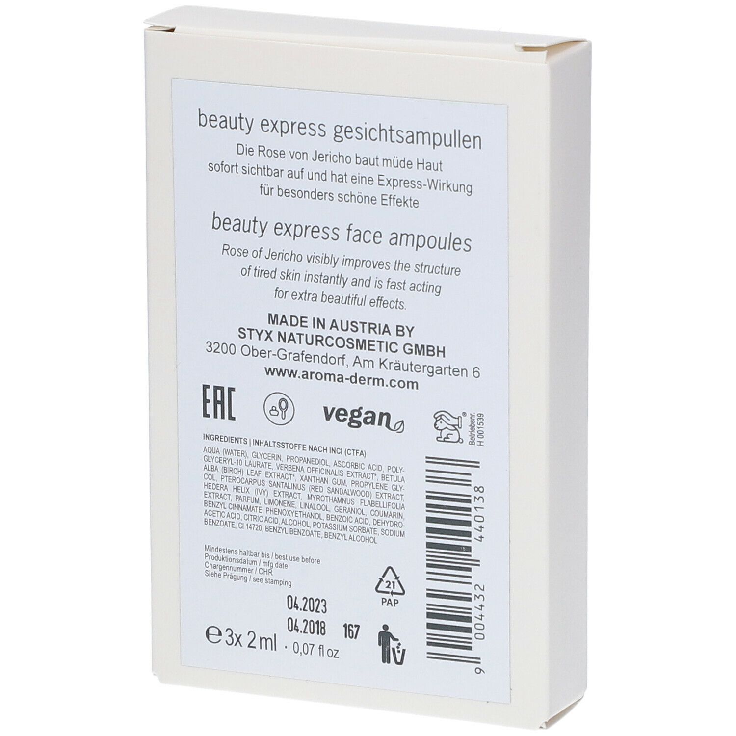 STYX AROMADERM Beauty Express Gesichtsampullen