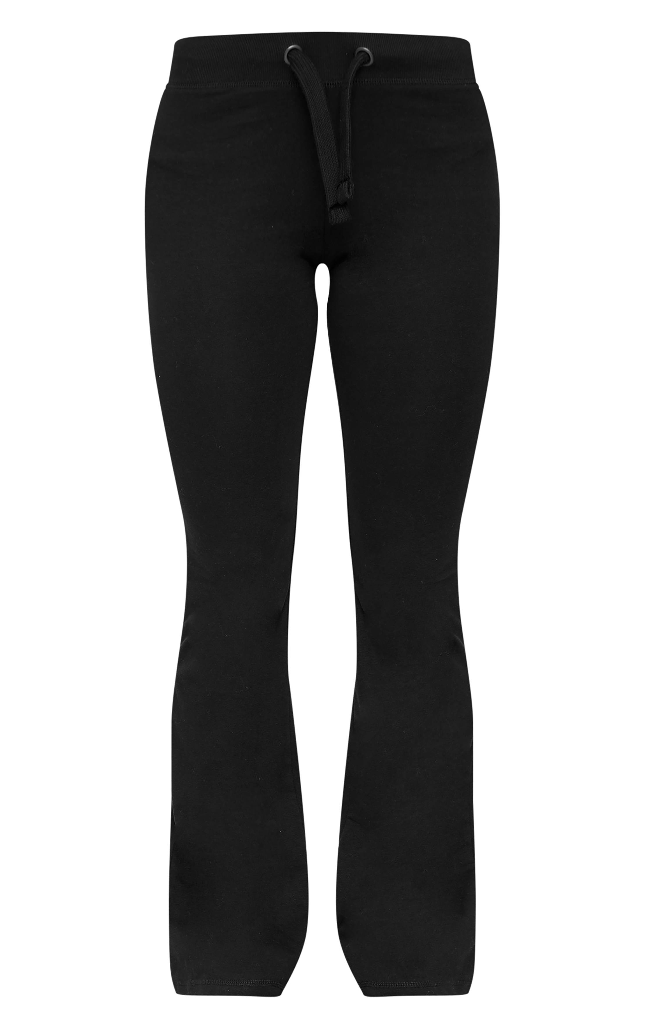 Noir Pantalon Évasé Skinny Taille Basse Coordonné