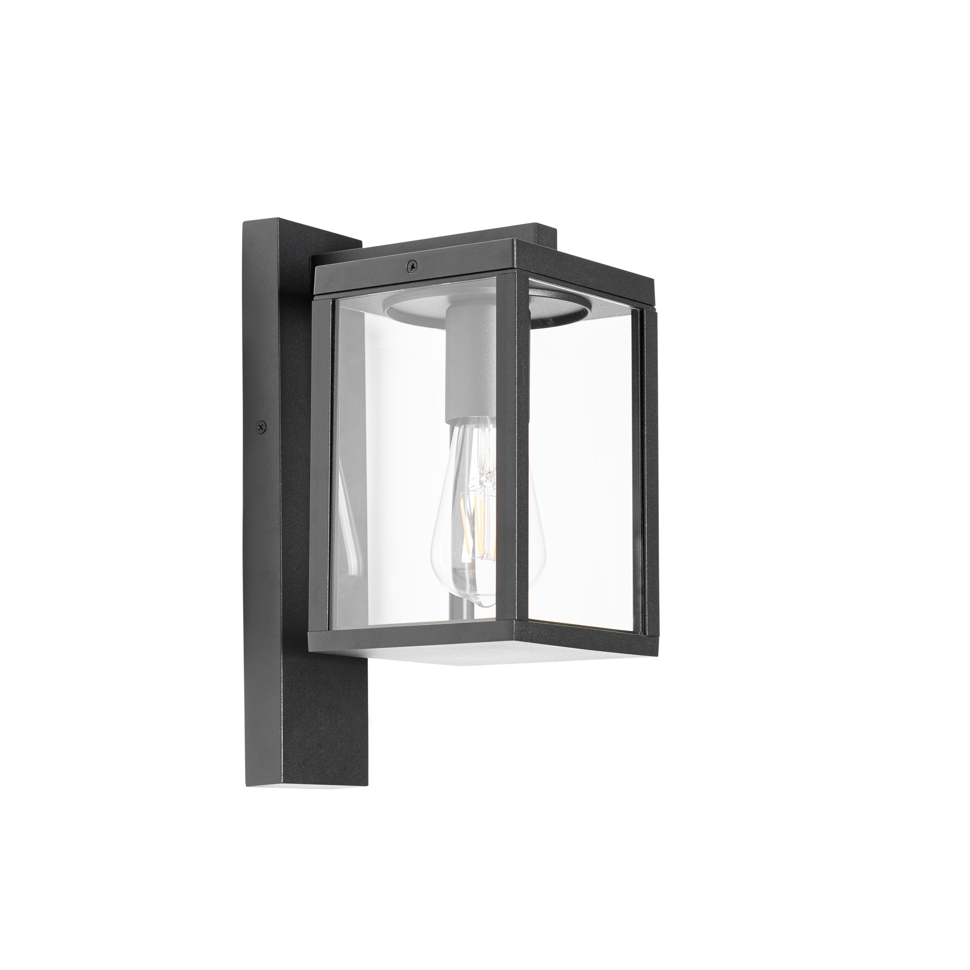 Smart buiten wandlantaarn zwart IP44 incl. Wifi ST64- Charlois