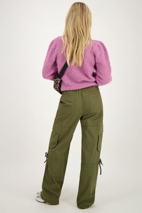 Groene cargobroek met elastiek