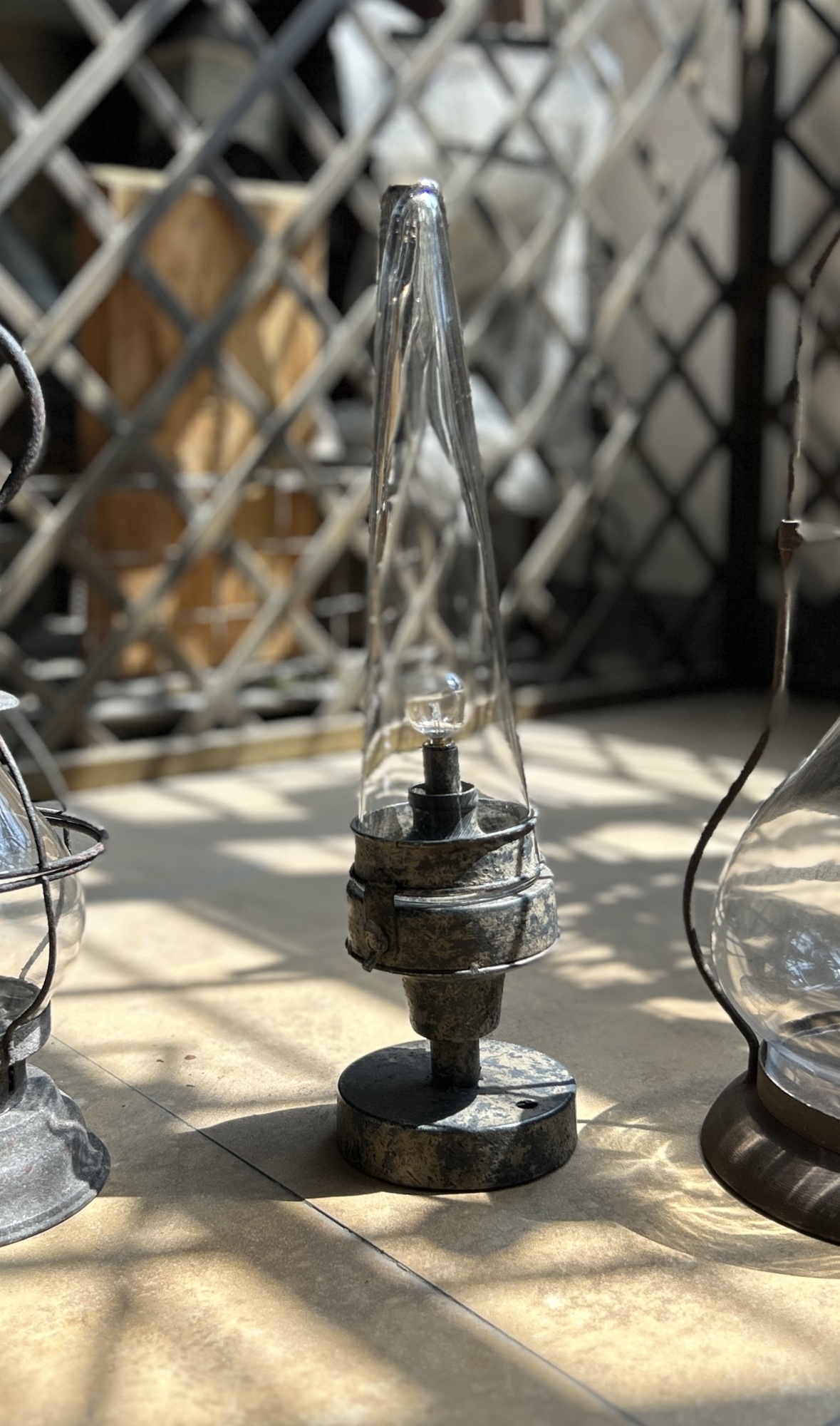 Lampe 'Iron', batteriebetrieben, H 43 cm, Ø 11 cm von fischer's lagerhaus