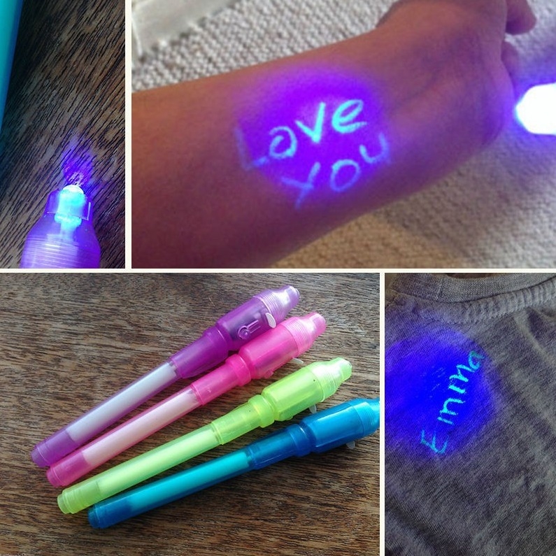 (3er Set) Fluoreszierender Magischer Zauberstift   UV Lampe (inkl. Batterien)