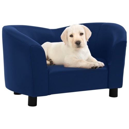 Sofá para cães Vidaxl em couro azul