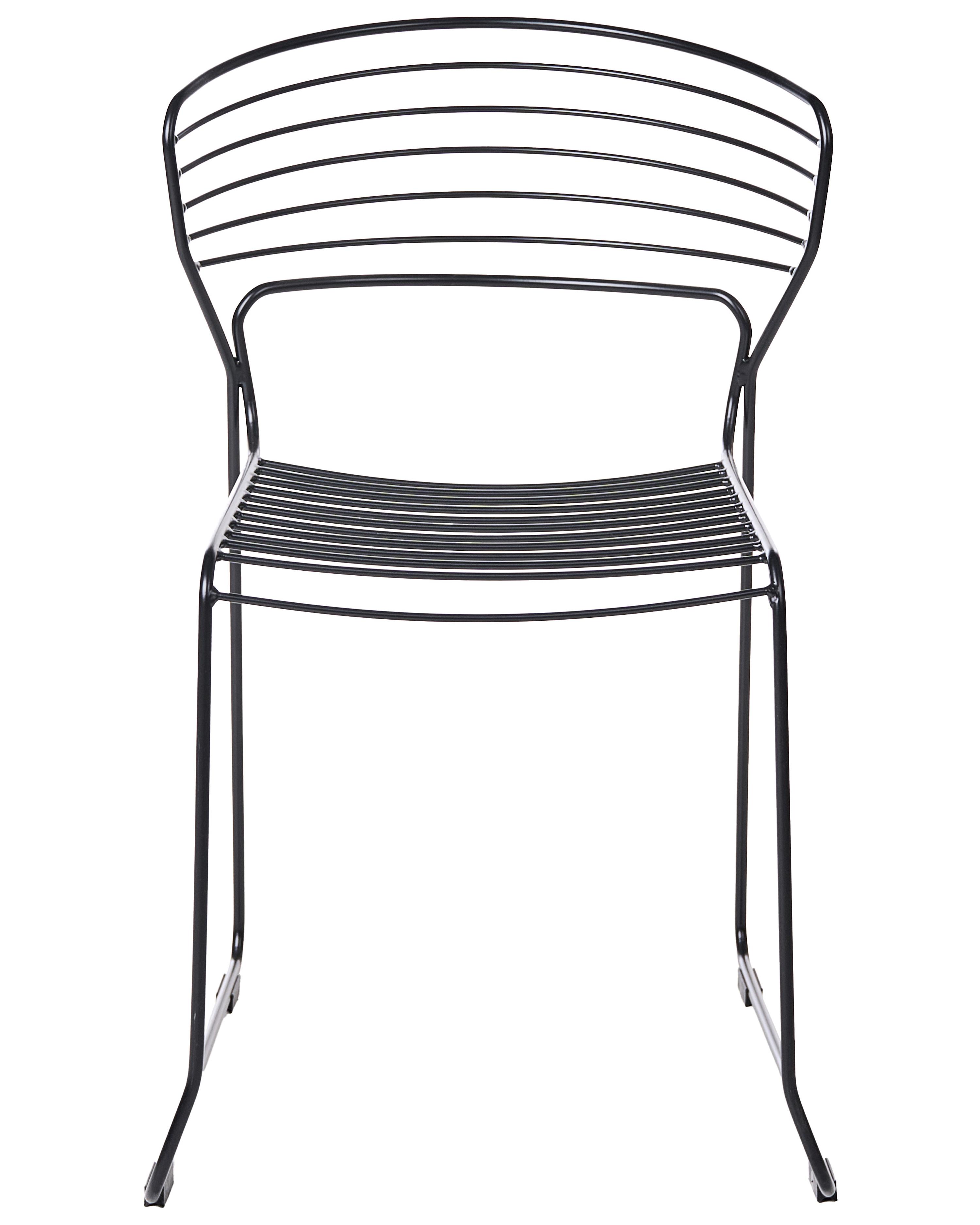 Set van 2 tuinstoelen PISTOIA Metaal Zwart