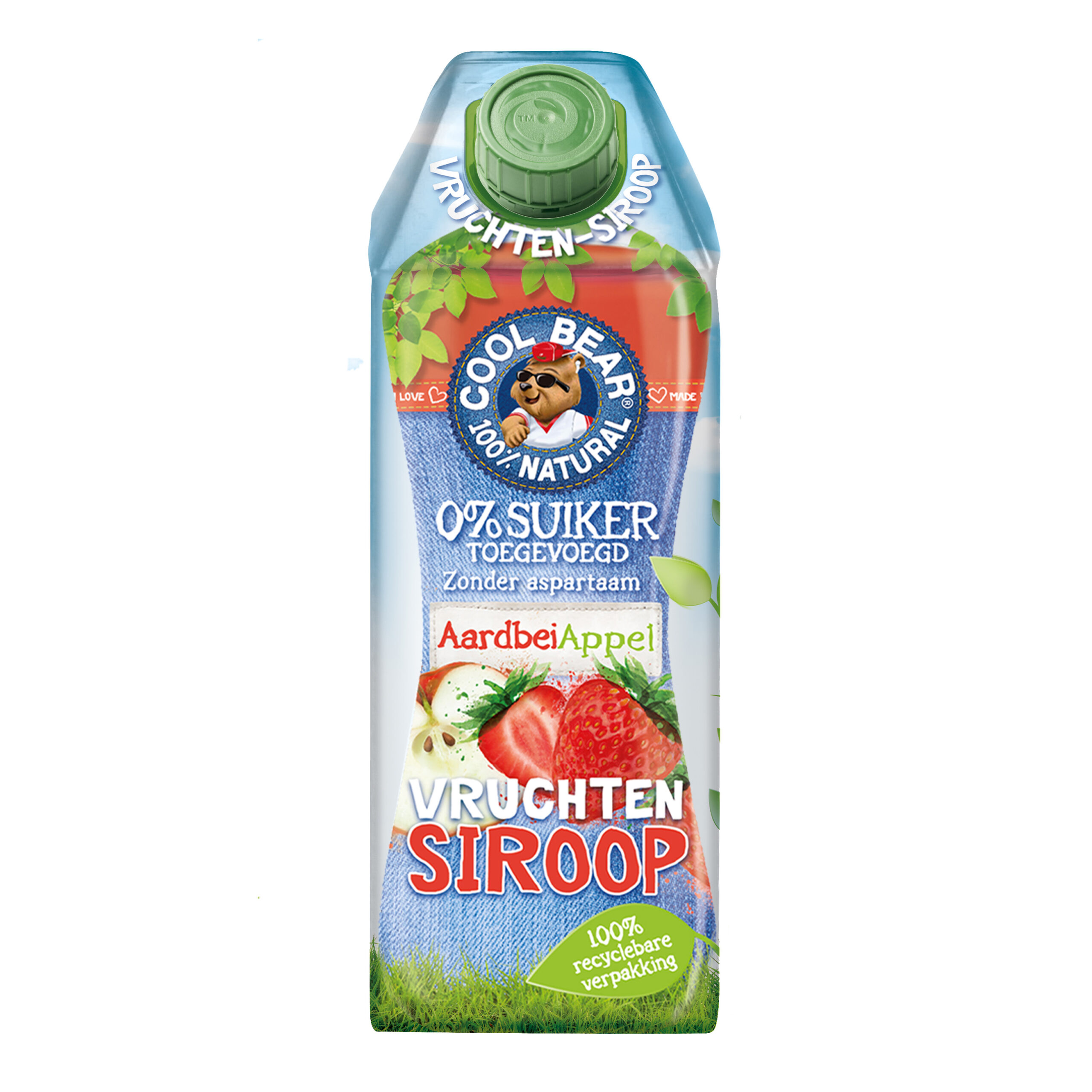 Cool Bear Siroop Aardbei Appel (750 ml)