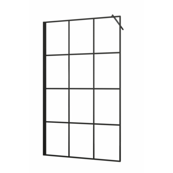 Allibert inloopdouche Loft Game 140x200cm Zwart - Vierkant