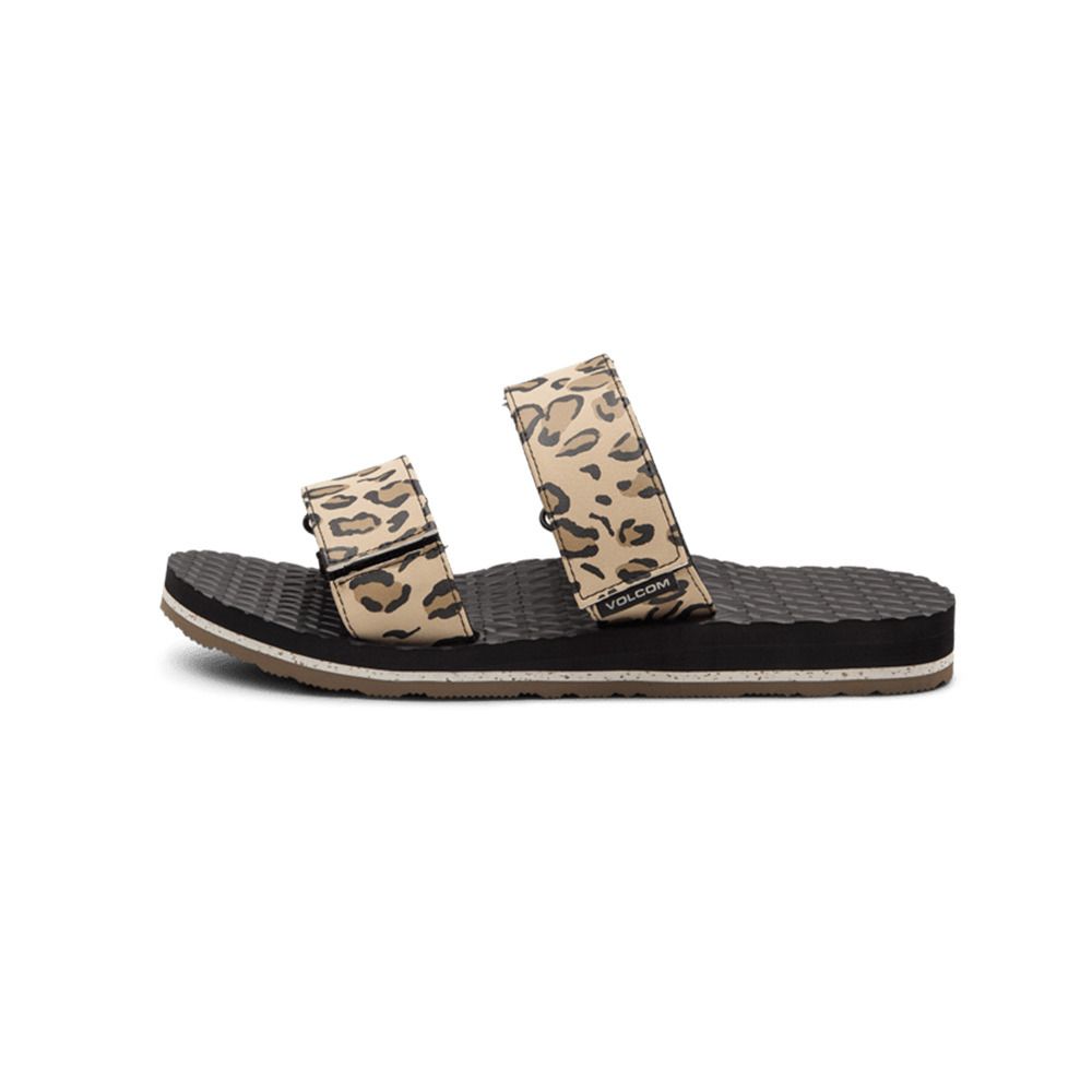 Volcom ECO RECLINER SLIDE - Sandales Femme leopard