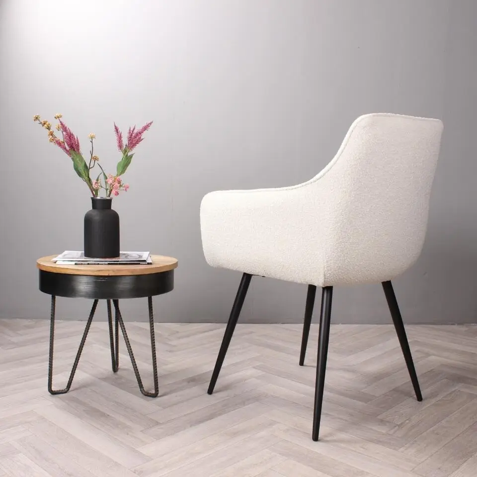 DS4U - Ravi 3.0 eetkamerstoel boucle - wit
