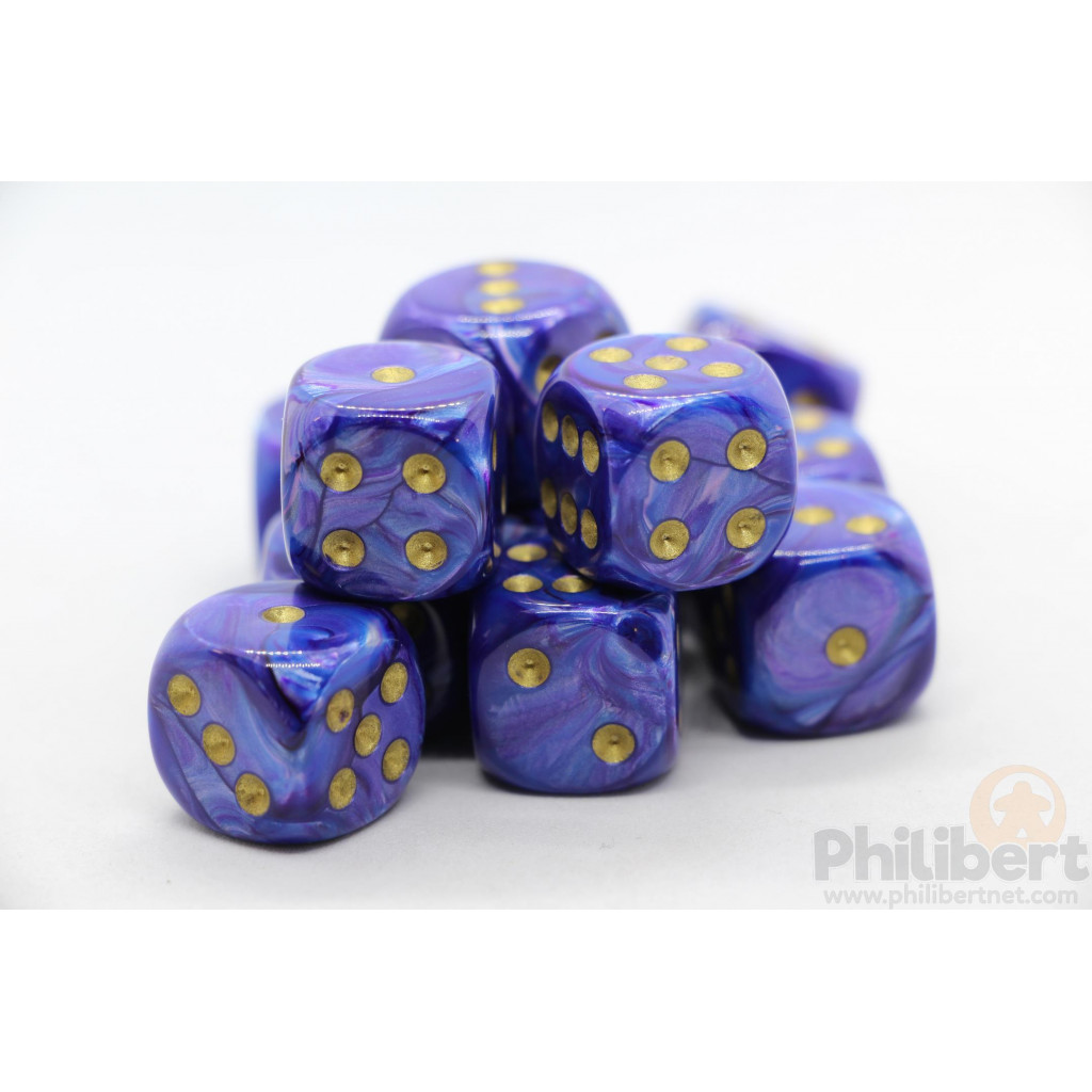 Set de 12 Dés 6 Faces Chessex : Lustrous
