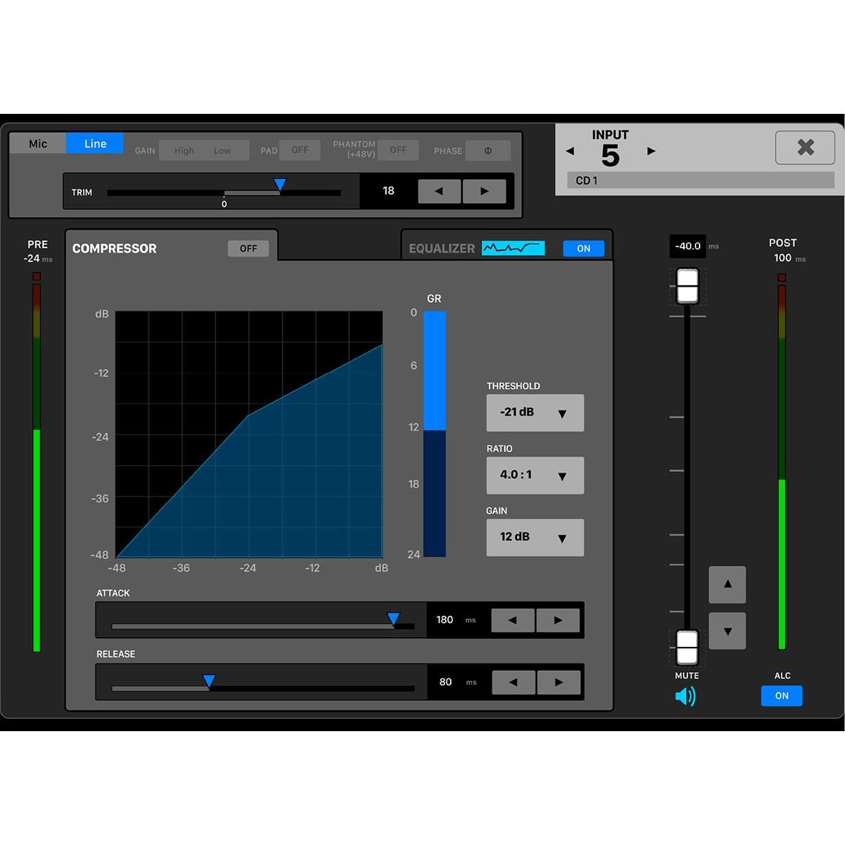 Tascam MM-4D/IN-X Dante converter