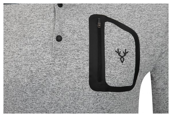 Maillot Manches Courtes Gravel LeBram Parpaillon Gris Coupe Droite