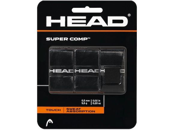 HEAD Tennis Grip Super Comp 3er-Pack, Schwarz Grip Tapes