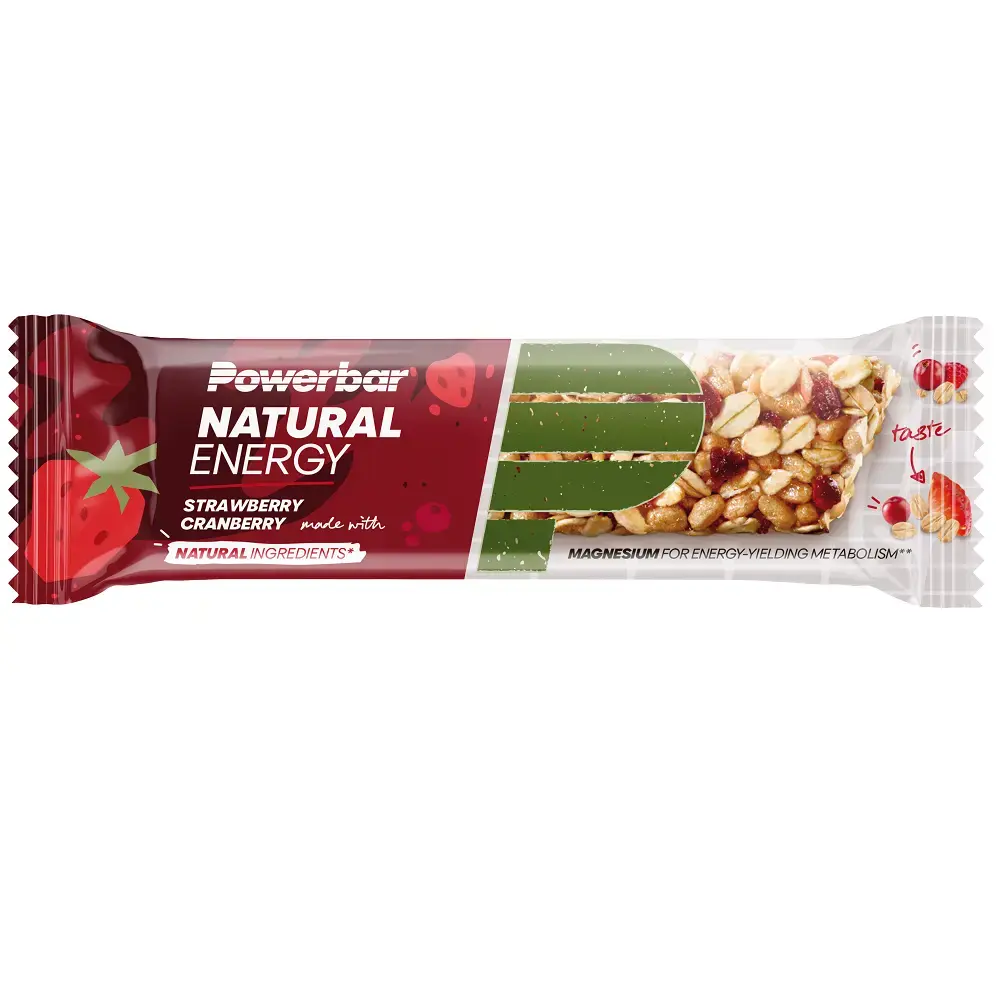 PowerBar Natural Energy Sportrepen Aardbei/Cranberry 18 Stuks