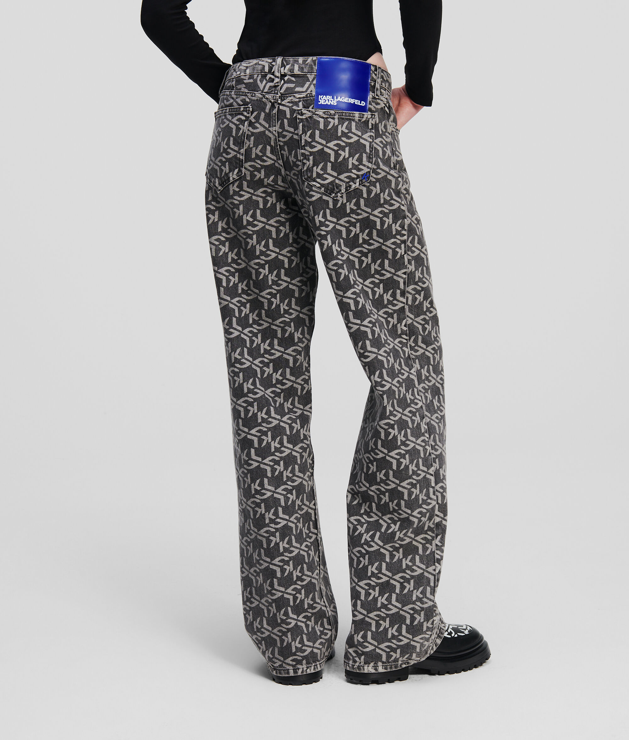 JEAN TAILLE MI-HAUTE DÉCONTRACTÉ KLJ MONOGRAM