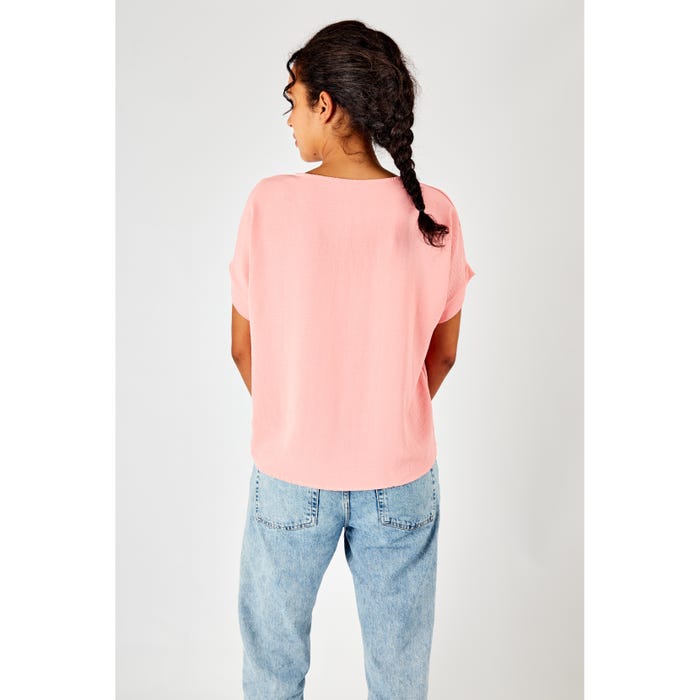 Veritas-T-shirt effen oversized