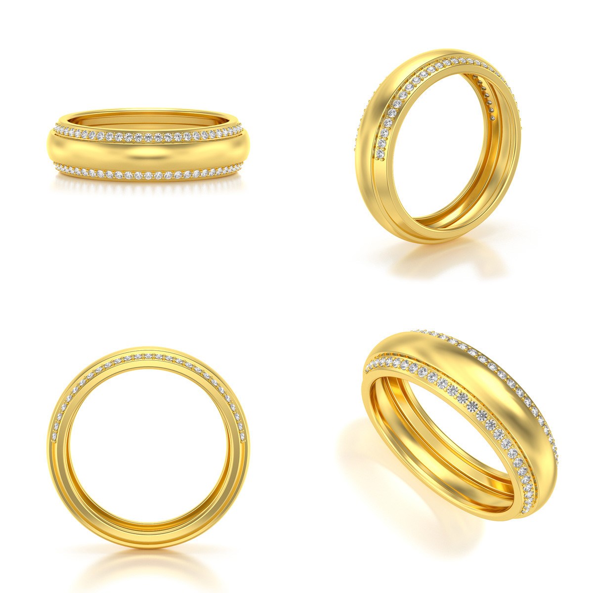Alliance ADEN Homme Or 585 Jaune Diamants 4.738grs