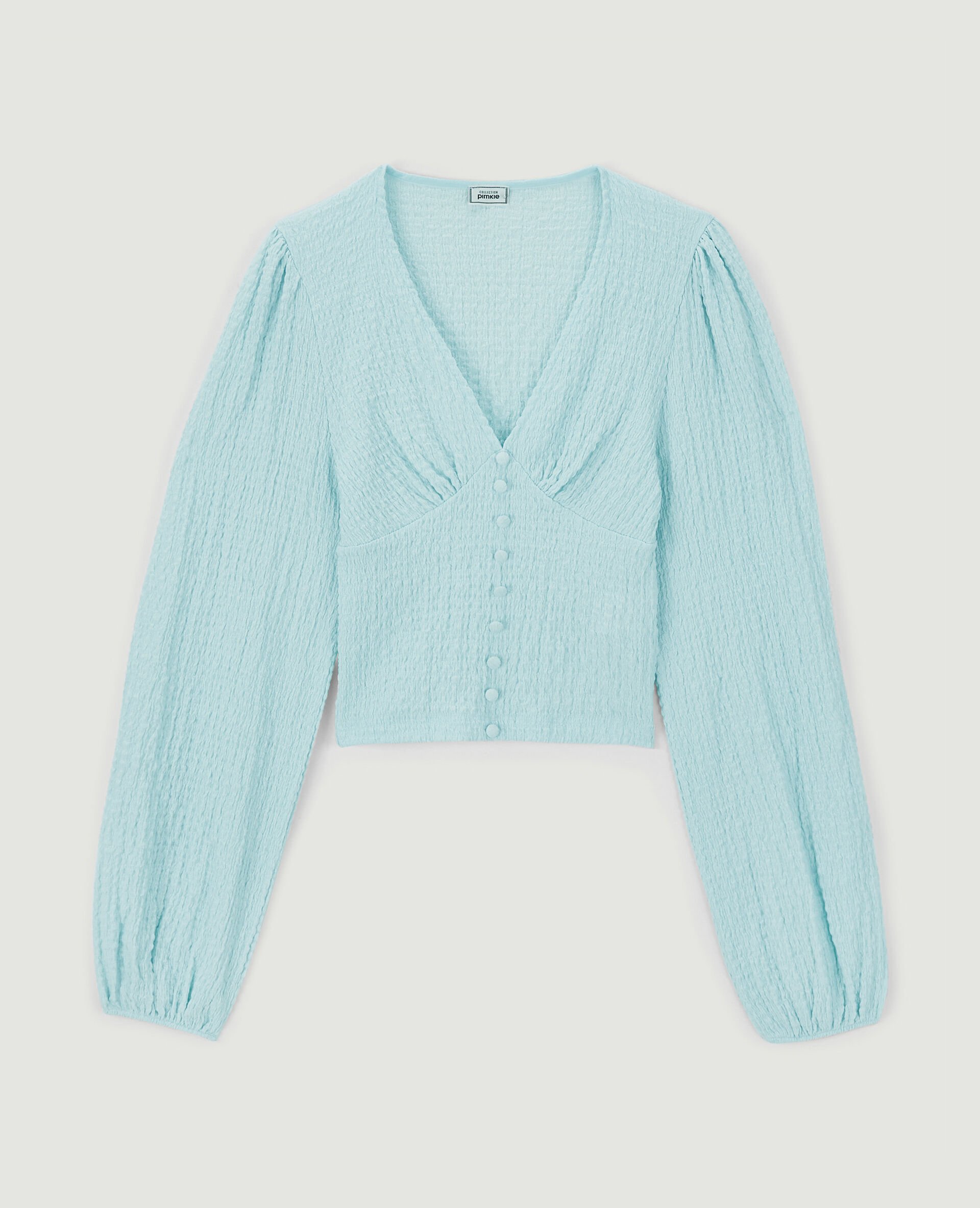 Top manches ballons - Bleu clair