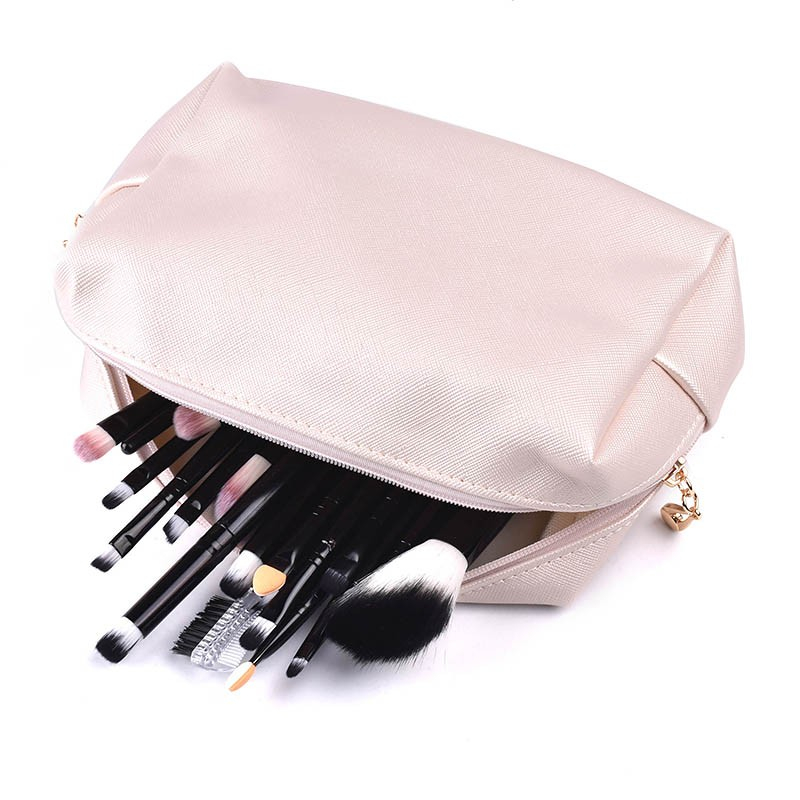 (17x11x7cm) Kosmetik Make Up Tasche Necessaire Organizer Bag mit Reissverschluss - Rosa
