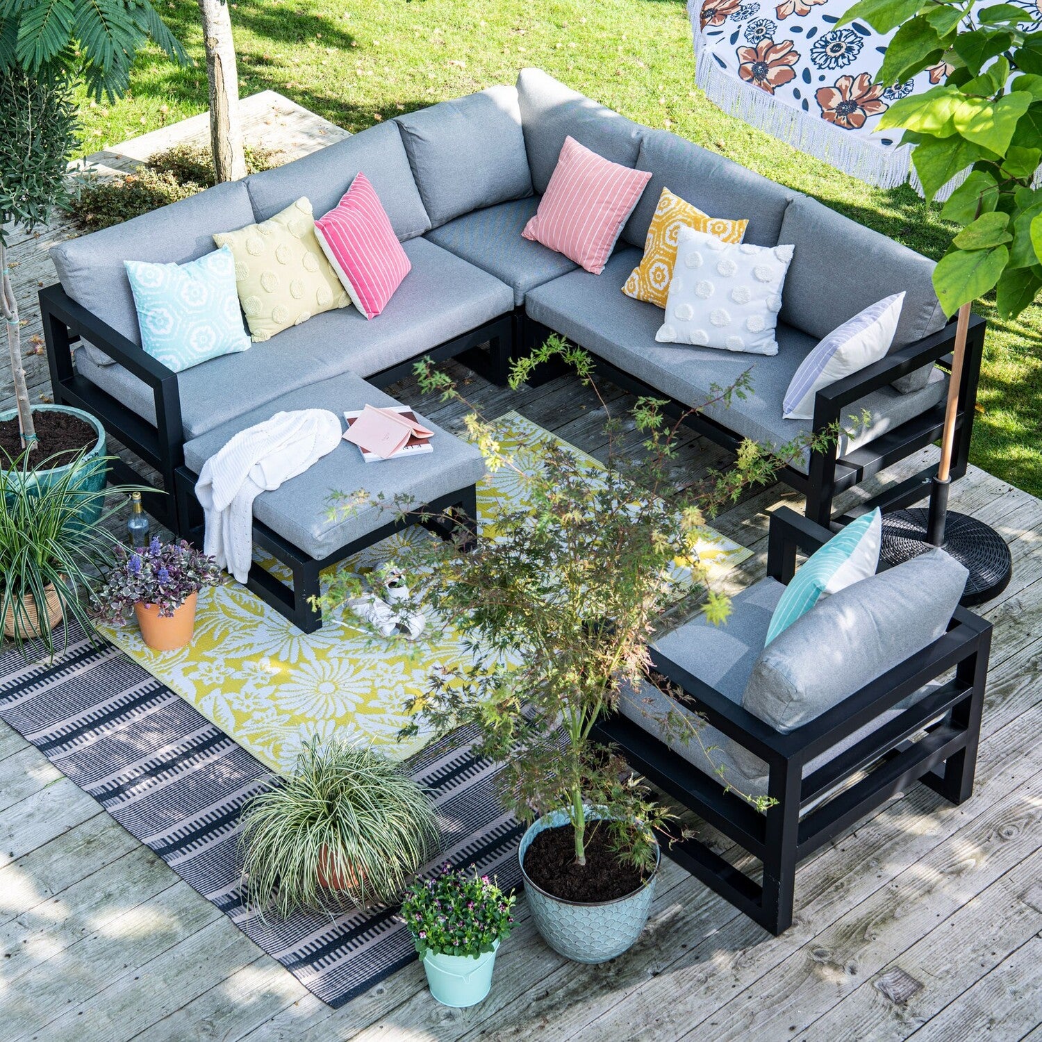 Intratuin 4-zits loungeset Nola grijs