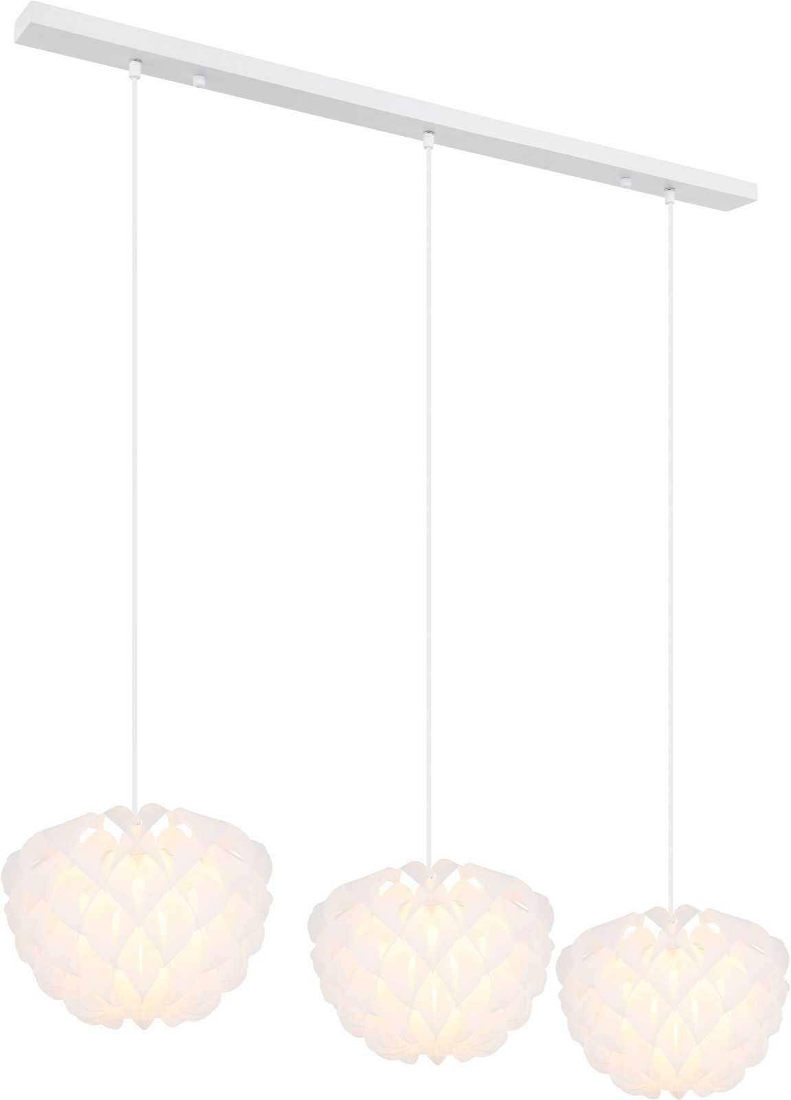Pendelleuchte - weiß - Metall - 101 cm breit