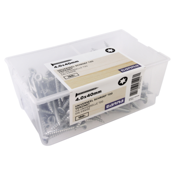 GAMMA schroef universeel platkop verzinkt 4.0x40 mm 150 stuks