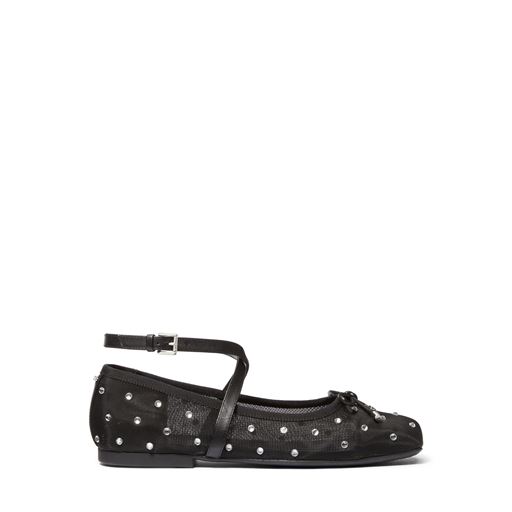 Michael Kors Collette Embellished Mesh Ballerinasko, Black, 40