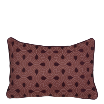 Kussen graphic bordeaux 55 x 35 cm