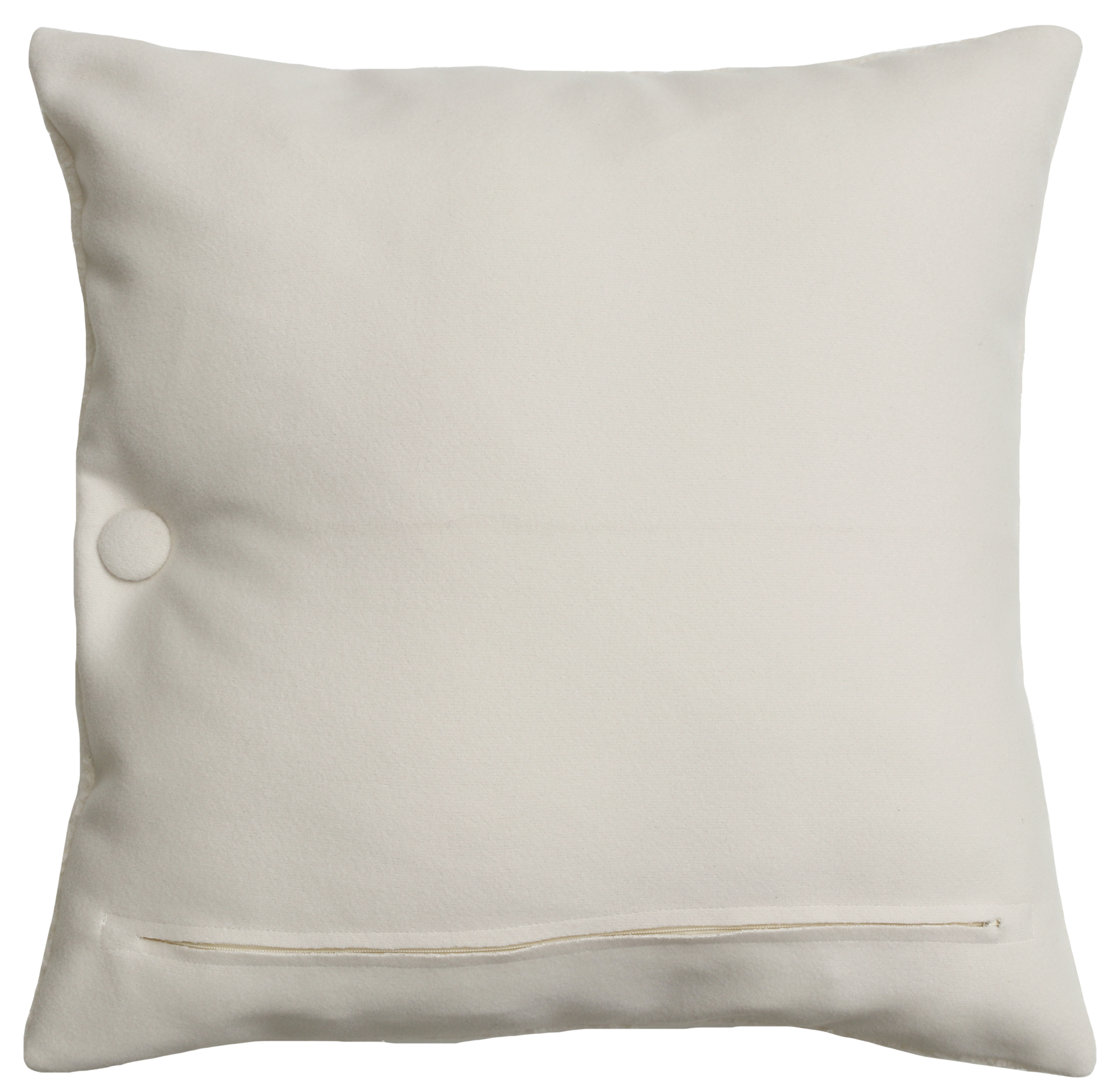 kussen bouclé knoop ecru 47x47cm